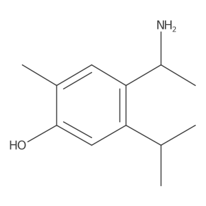 4-(1-Aminoethyl)-2-methyl-5-(propan-2-yl)phenol结构式