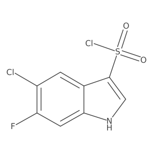 5-chloro-6-fluoro-1H-indole-3-sulfonyl chloride结构式