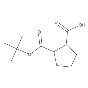 2-[(Tert-butoxy)carbonyl]cyclopentane-1-carboxylic acid结构式