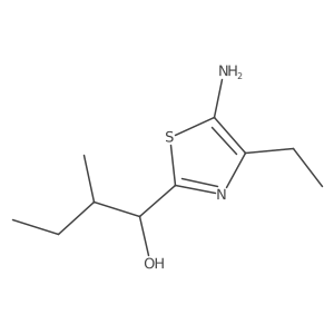 1-(5-Amino-4-ethyl-1,3-thiazol-2-yl)-2-methylbutan-1-ol结构式
