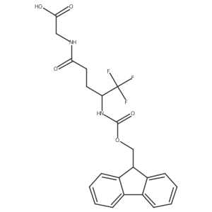 2-[(4S)-4-({[(9H-fluoren-9-yl)methoxy]carbonyl}amino)-5,5,5-trifluoropentanamido]acetic acid Structure