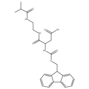 3-({[(9H-fluoren-9-yl)methoxy]carbonyl}amino)-3-{[2-(2-methylpropanamido)ethyl]carbamoyl}propanoic acid结构式