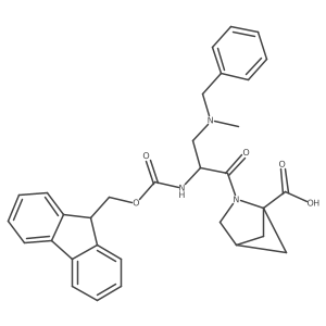 2-{3-[benzyl(methyl)amino]-2-({[(9H-fluoren-9-yl)methoxy]carbonyl}amino)propanoyl}-2-azabicyclo[2.1.1]hexane-1-carboxylic acid结构式