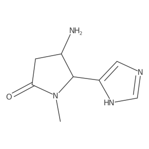 4-amino-5-(1H-imidazol-5-yl)-1-methylpyrrolidin-2-one Structure