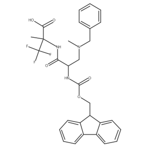 2-{3-[benzyl(methyl)amino]-2-({[(9H-fluoren-9-yl)methoxy]carbonyl}amino)propanamido}-3,3,3-trifluoro-2-methylpropanoic acid Structure
