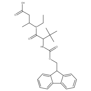 3-[N-ethyl-2-({[(9H-fluoren-9-yl)methoxy]carbonyl}amino)-3,3-dimethylbutanamido]butanoic acid Structure