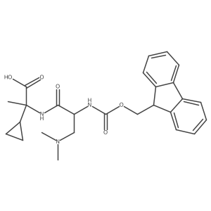 2-cyclopropyl-2-[3-(dimethylamino)-2-({[(9H-fluoren-9-yl)methoxy]carbonyl}amino)propanamido]propanoic acid Structure