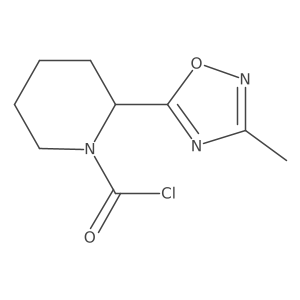 2-(3-Methyl-1,2,4-oxadiazol-5-yl)piperidine-1-carbonyl chloride结构式