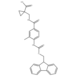 1-({[4-({[(9H-fluoren-9-yl)methoxy]carbonyl}amino)-3-methylphenyl]formamido}methyl)cyclopropane-1-carboxylic acid Structure