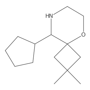 9-Cyclopentyl-2,2-dimethyl-5-oxa-8-azaspiro[3.5]nonane结构式