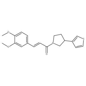 (E)-3-(3,4-dimethoxyphenyl)-1-(3-(thiophen-3-yl)pyrrolidin-1-yl)prop-2-en-1-one Structure