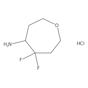 5,5-Difluorooxepan-4-amine hydrochloride结构式