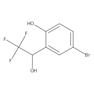 4-bromo-2-[(1S)-2,2,2-trifluoro-1-hydroxyethyl]phenol Structure