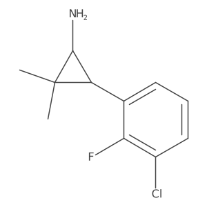 rac-(1R,3R)-3-(3-chloro-2-fluorophenyl)-2,2-dimethylcyclopropan-1-amine Structure