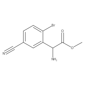 Methyl 2-amino-2-(2-bromo-5-cyanophenyl)acetate Structure