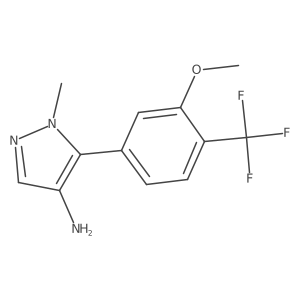 5-[3-methoxy-4-(trifluoromethyl)phenyl]-1-methyl-1H-pyrazol-4-amine结构式