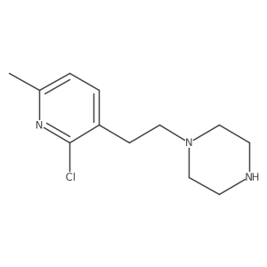 1-[2-(2-Chloro-6-methylpyridin-3-yl)ethyl]piperazine结构式
