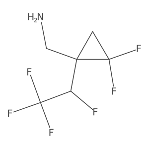 [2,2-Difluoro-1-(1,2,2,2-tetrafluoroethyl)cyclopropyl]methanamine Structure