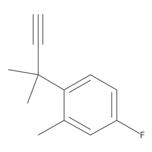 4-Fluoro-2-methyl-1-(2-methylbut-3-yn-2-yl)benzene结构式
