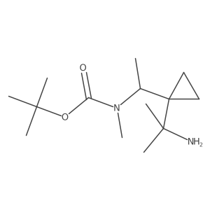 tert-butyl N-{1-[1-(2-aminopropan-2-yl)cyclopropyl]ethyl}-N-methylcarbamate Structure