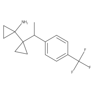 1-(1-{1-[4-(Trifluoromethyl)phenyl]ethyl}cyclopropyl)cyclopropan-1-amine Structure