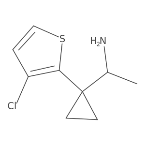 1-[1-(3-Chlorothiophen-2-yl)cyclopropyl]ethan-1-amine Structure