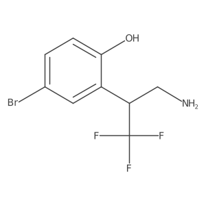 2-(3-Amino-1,1,1-trifluoropropan-2-yl)-4-bromophenol结构式