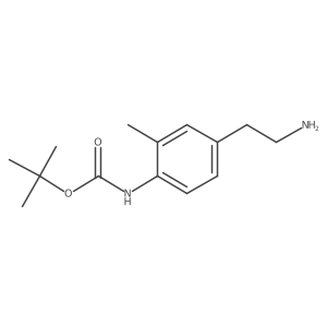 tert-butyl N-[4-(2-aminoethyl)-2-methylphenyl]carbamate结构式