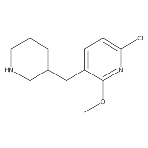 6-Chloro-2-methoxy-3-[(piperidin-3-yl)methyl]pyridine Structure
