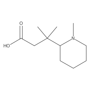3-Methyl-3-(1-methylpiperidin-2-yl)butanoic acid结构式