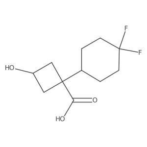 1-(4,4-Difluorocyclohexyl)-3-hydroxycyclobutane-1-carboxylic acid结构式