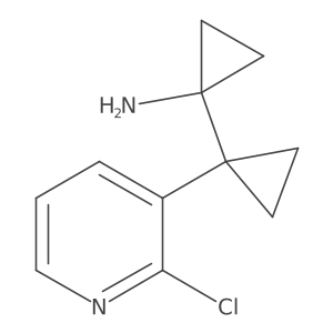 1-[1-(2-Chloropyridin-3-yl)cyclopropyl]cyclopropan-1-amine结构式