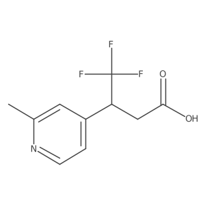 4,4,4-Trifluoro-3-(2-methylpyridin-4-yl)butanoic acid结构式