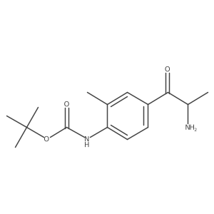 tert-butyl N-[4-(2-aminopropanoyl)-2-methylphenyl]carbamate结构式