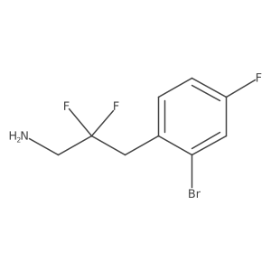 3-(2-Bromo-4-fluorophenyl)-2,2-difluoropropan-1-amine结构式