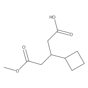 3-Cyclobutyl-5-methoxy-5-oxopentanoic acid结构式