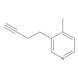 3-(But-3-yn-1-yl)-4-methylpyridine结构式