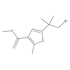 Methyl 5-(1-bromo-2-methylpropan-2-yl)-2-methylfuran-3-carboxylate Structure