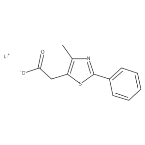 Lithium;2-(4-methyl-2-phenyl-1,3-thiazol-5-yl)acetate Structure