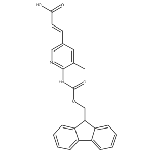 3-[6-({[(9H-fluoren-9-yl)methoxy]carbonyl}amino)-5-methylpyridin-3-yl]prop-2-enoic acid结构式