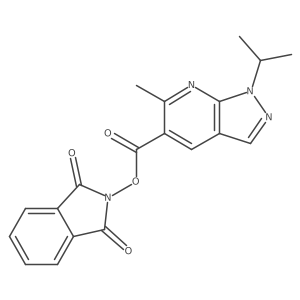 1,3-dioxo-2,3-dihydro-1H-isoindol-2-yl 6-methyl-1-(propan-2-yl)-1H-pyrazolo[3,4-b]pyridine-5-carboxylate结构式