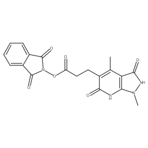 1,3-dioxo-2,3-dihydro-1H-isoindol-2-yl 3-{1,4-dimethyl-3,6-dioxo-1H,2H,3H,6H,7H-pyrazolo[3,4-b]pyridin-5-yl}propanoate Structure
