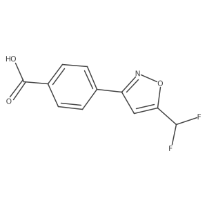 4-[5-(Difluoromethyl)-1,2-oxazol-3-yl]benzoic acid Structure