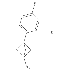 3-(4-Fluorophenyl)bicyclo[1.1.1]pentan-1-amine hydrobromide结构式