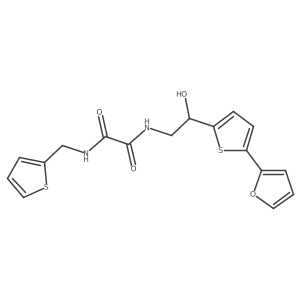 N-{2-[5-(furan-2-yl)thiophen-2-yl]-2-hydroxyethyl}-N'-[(thiophen-2-yl)methyl]ethanediamide Structure