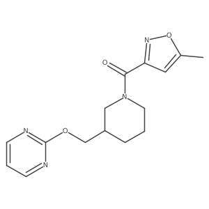 2-{[1-(5-Methyl-1,2-oxazole-3-carbonyl)piperidin-3-yl]methoxy}pyrimidine Structure