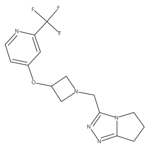4-{[1-({5H,6H,7H-pyrrolo[2,1-c][1,2,4]triazol-3-yl}methyl)azetidin-3-yl]oxy}-2-(trifluoromethyl)pyridine Structure