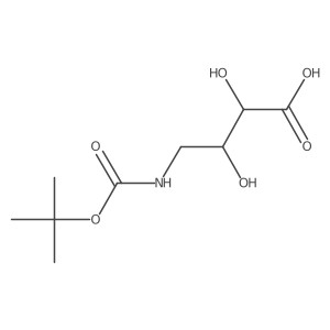 rac-(2R,3R)-4-{[(tert-butoxy)carbonyl]amino}-2,3-dihydroxybutanoic acid结构式
