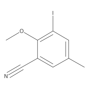 3-Iodo-2-methoxy-5-methylbenzonitrile Structure