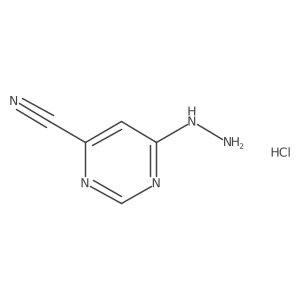6-Hydrazinylpyrimidine-4-carbonitrile hydrochloride Structure
